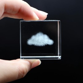 K9 Glass 3D Cloud Paperweight Cube Crystal Art of Ornaments Engraving for Home Feng Shui Decoration Cloud 1