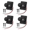 Pack of 4 2 USB Port Car Charger Adapter 12