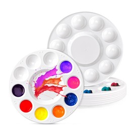 Zuiaso 8Pcs Paint Tray Palettes, Plastic Paint Pallets, Watercolor Palette Painting Tray for Painting Party, DIY Craft and Art Painting