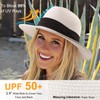 AQOKKA Summer Straw Fedora Hat for Women Men Travel Panama