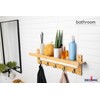 DECOMIL - Coat Rack with Shelf, Bamboo Coat Rack, Coat