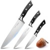 OAKSWARE Kitchen Knife Set 3-Piece, Ultra Sharp Kitchen Knives, Paring