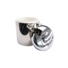 APS Ice Bucket Set with Tongs, Stainless Steel, Silver, 14