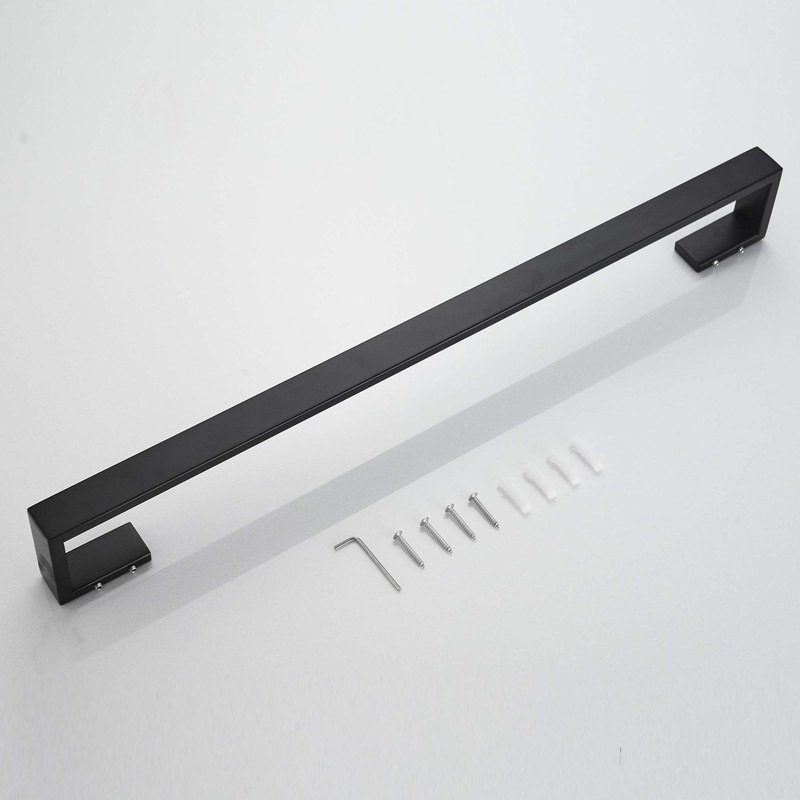 JunSun Matte Black Bath Towel Bar 24 Inch Bathroom Towel