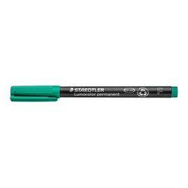 STAEDTLER Lumocolor - Bolígrafo universal, fino, punta de fieltro, marcador permanente, 0,6 mm, verde 318-5