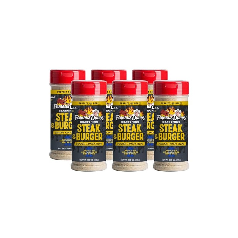 Famous Dave's - 6 pck, Steak & Burger Seasoning (49.50