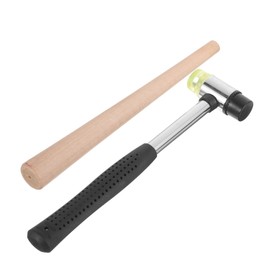 DOITOOL 1Set Lightweight Ring Adjuster Set with Rubber Hammer Portable Mandrel Stick for Jewelry Repair Shaping for DIY Beginners Professionals for Ring Sizing