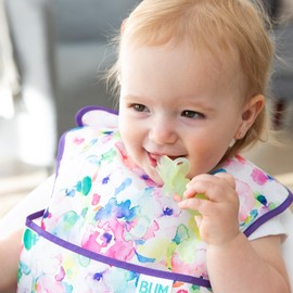 Bumkins Baby Utensils Set, Chewtensils Silicone Spoons for Dipping, Self-Feeding, Baby Led Weaning, Trainer Learning, First Stage Eating, Soft Practice Fork and Spoon, Babies 6 Months, Green Jelly