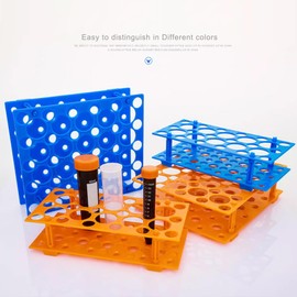 YYWEYUS 2 Packs Test Tube Racks,Centrifuge Tube Holder for 10ml/15ml/50ml, Detachable Plastic Stand 28 Well,for Homeschooling and Science Project