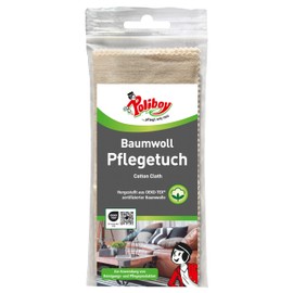 Poliboy Cotton Care Cloth, Scratch-Resistant Furniture Polishing Cloth and Cleaning Cloth for Wood, Leather, Metal, Beige, 25 x 33 cm, Pack of 1, Made in Germany