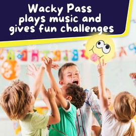 Wacky Pass - Talking Plushie, Plays Dance Music & Surprising Challenges, Family Laugh & Fun Game, Cool Birthday, Camping, Party, Outdoor/Indoor Gift Toy for Kids & Toddlers (Yellow)