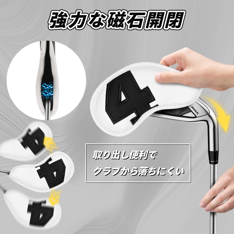 Golf Iron Cover Magnet Wedge Cover Club Head Cover Set