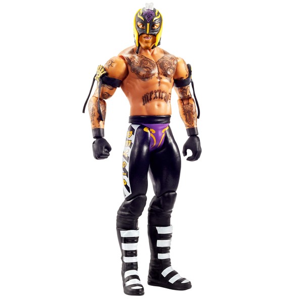 WWE Rey Mysterio Basic Series #104 Action Figure in 6-inch Scale with Articulation & Ring Gear