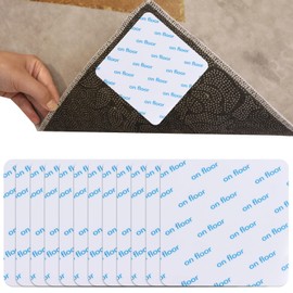 OSLEN Rug Grippers Pad Non Slip Rug Grips 12 PCS Square Grippers for Rug Reusable 10 * 10cm Rug Pads Grippers Anti Curling Carpet Grippers for all Types and Sizes of Rugs to Keep Your Rug in Place