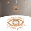 Nordic Makeup Mirror Rattan Woven Eye Shape Wall Hanging Mirror