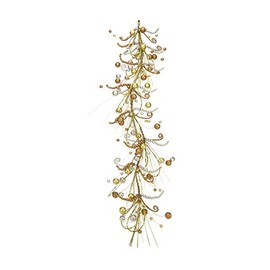 Mark Roberts Christmas 2017 Luscious Festive Garland, 4 Feet, Gold