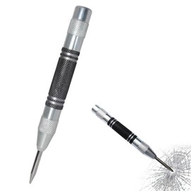 XUKZIMA 1 Pcs Automatic Center Punch, 5" Spring Loaded Center Punch Hole Marker Tool