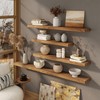 Marsmiles 55 inch Floating Shelves for Wall Solid Elm Wood