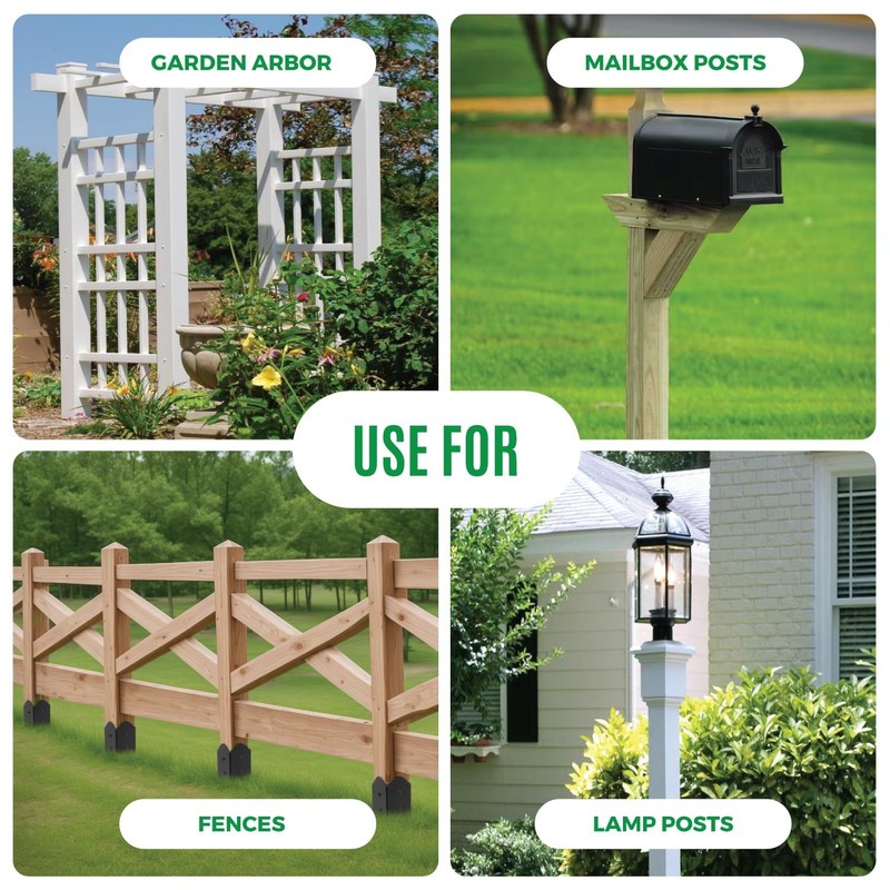 Fence Post Anchor 4''x4'', Heavy Duty Metal Fence Post Anchor