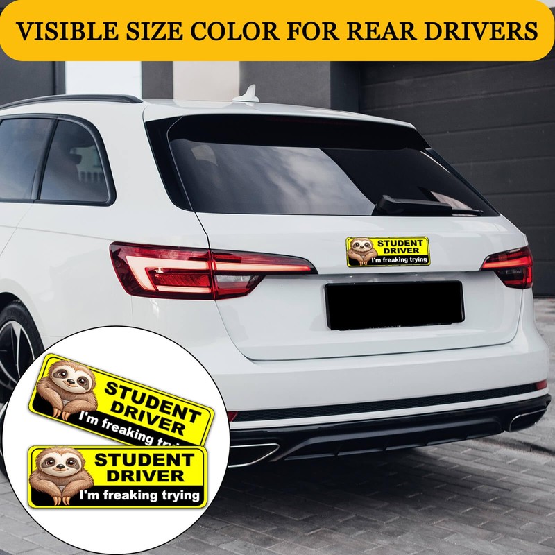 NIMONA Student Driver Magnet for Car - Funny 2 Pack