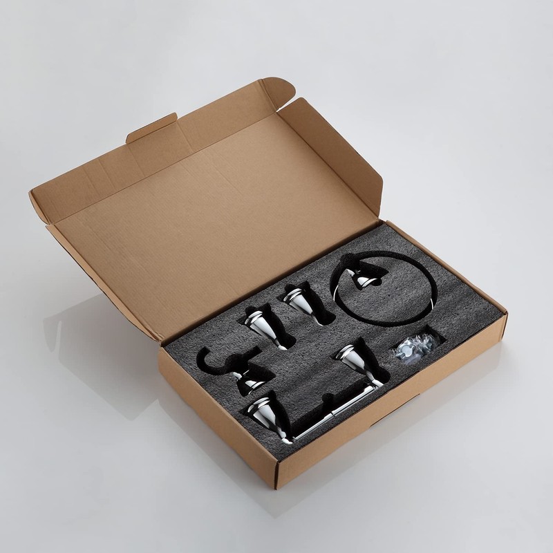 BGL 4-Piece Bathroom Accessory Set Chrome Bathroom Hardware Set 24