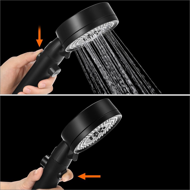 QWORK 5 Modes Shower Head Water Saving Shower Head with