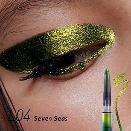 Kaleidos Epiphany Glow Melt-On Eyeliner | Multichrome, Waterproof, Long-Lasting, Rave Makeup, Festival Makeup, Cosmetic Gift:_Seven Seas