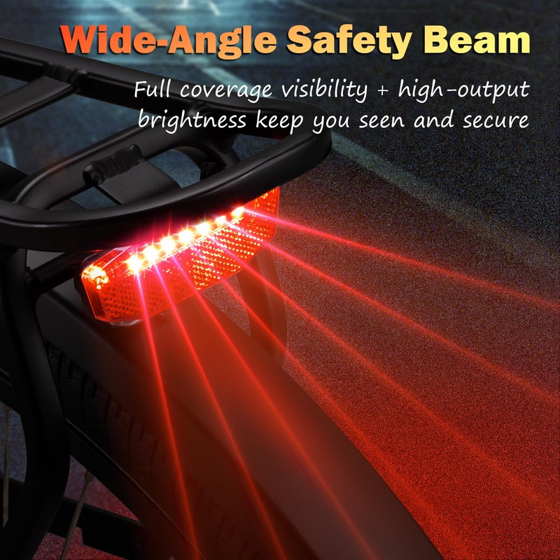 Zeekpowa Bicycle Rear Light with Brake Light Function - LED