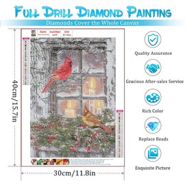 YPF Christmas Diamond Painting Kits for Adults Diamond Art Kits for Kids Beginner DIY 5D Full Drill Crystal Arts and Crafts Gem Art Painting with Diamonds Dots Home Wall Decor 12x16inch