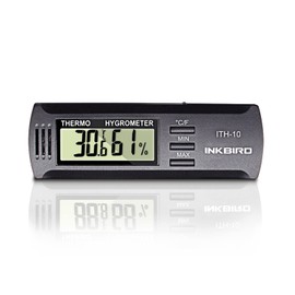 INKBIRD Temperature and Humidity Designs, Small Size, Indoor Temperature Design, Humidity, High Precision, Temperature and Humidity Display, Maximum Low Temperature and Humidity Display, -5°C to 60°C,