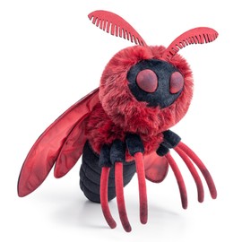 ZHONGXIN MADE Mothman Stuffed Animal Moth Plush Pillow Toy, Funny Black Moth Throw Pillow 12in, Soft Big Wing Hugging Plushie Gift Collection for Kids