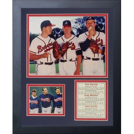 Legends Never Die "Tom Glavine, Greg Maddux and John Smoltz Framed Photo Collage, 11 x 14-Inch (11179U)