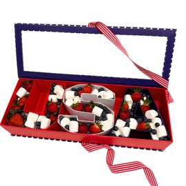 UNIKPACKAGING USA Letter Shaped Flower Gift Box – Patriotic Decor with Removable Letters & Waterproof Liner – Ideal for Holidays & Events