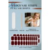 Gel Nail Strips for Women, 44Pcs, Pre-Cured, No UV Light,