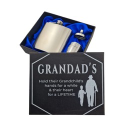 Grandad Hip Flask Gift Box Set (hipbox-gdadlife)