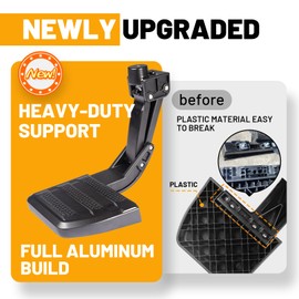 One-Piece Aluminum Upgraded Rear Bed Step Compatible with Toyota Tacoma 2024-2026, 350 LBS Heavy-Duty Solid Truck Tailgate Step Replace PT392-35920 Retractable Bumper Pickup 4th Gen Tacoma Accessories
