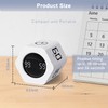 Foyucool Hexagon Digital Productivity Timer, Rotating Pomodoro Timer with 1-5-10-30-60
