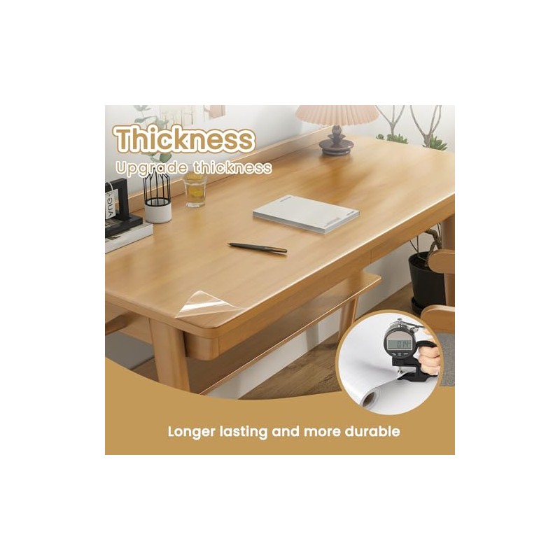 practicalWs Clear Contact Paper, Self Adhesive Removable Vinyl Film Thickness