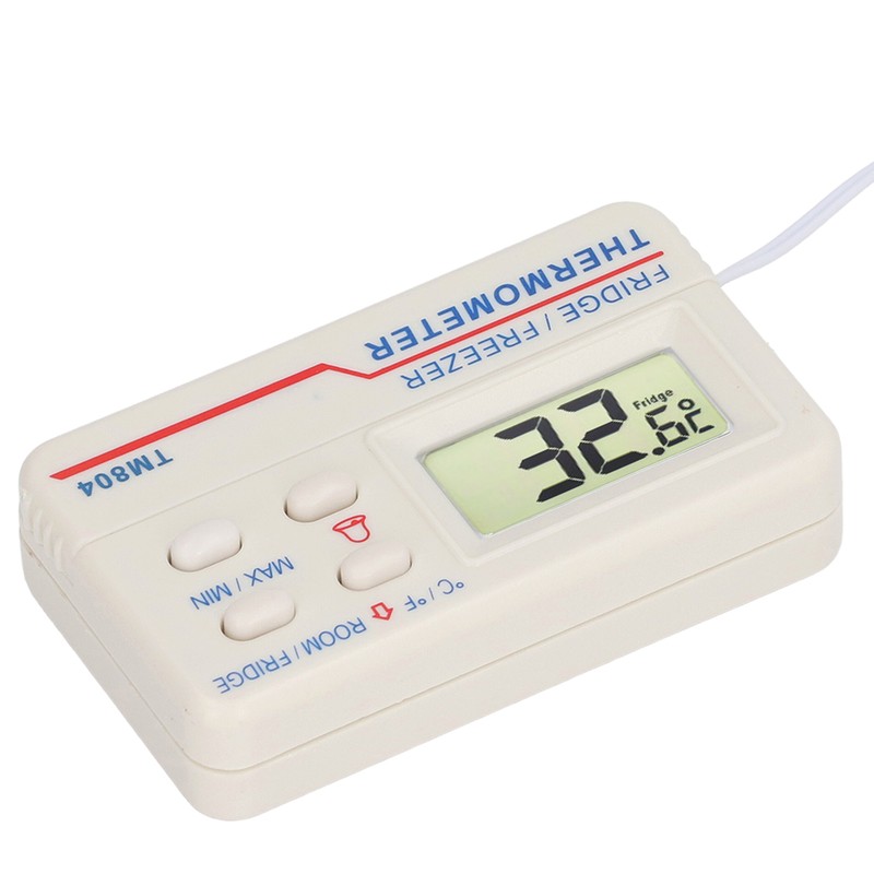 Refrigerator Thermometer Digital Fridge Freezer Temperature Meter Magnetic Back with