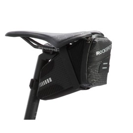 ROCKBROS Bicycle Saddle Bag Waterproof Reflective Cycling Seatpost Bag Wedge Pouch Rear Seat Bag Cycling Accessories Storage Bag Pouch for MTB Road Bike Folding Bike Black 1.5L