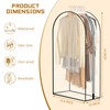 3 Pack 10" Gusseted Garment Bags for Hanging Clothes, 40"