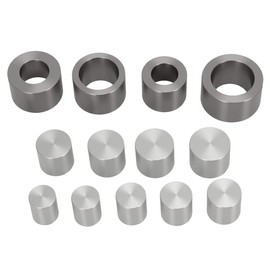 for Coin Jewelry Making - Swedish Wrap Punch & Die Set (4 Dies + 9 Push Rods) - Self-Centering Coin Ring Hole Punch Kit for Metal & Leather Craft