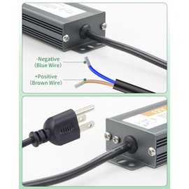 Arkare LED Driver 12V 60 Watts LED Power Supply Waterproof IP68 AC 110-240V to 12V DC 5A Low Voltage Transformer Ultra Thin Adapter 12V Power Supply with Plug for LED Lights Surveillance Camera 10.8FT