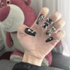 PIVHWIR Press On Nails,15 PCS Reusable Glossy Long Fake Nails,