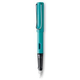 Lamy AL-star Fountain Pen - Elegant Design Cool Pens, Best Pens For Smooth Writing, Light Aluminum - Turmaline Left Handed Pen