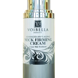 Neck Firming Cream for Sagging, Crepey Skin, Chest Wrinkles. Anti-Aging Moisturizing Lotion Helps Crepe Eraser, Turkey Neck Tightener & Decolletage Tightening. Aids Decollete, Double Chin, Face