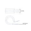 10 x 25mm - 29mm W1 Zinc Plated Rubber Lined