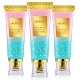 Yecuce Niacinamide Toothpaste-100g,1count/2counts/3counts, Light Mint Flavor, Clean Teeth, Fresh Breath, Maintain Oral Health, Daily Oral Care, Home Use, Mint Cleaning Toothpaste:_Pink blue gradual change_100g+10g+100g