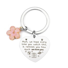Qukiou Mum Gifts Keyring for Mum, Mum Birthday Gifts from Daughter Son, Mummy Birthday Gifts, Mothers Day Gifts for Mum, Gifts for Mum Mummy for Birthday Christmas Mothers Day Thanksgiving Xmas