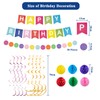 Kriovoa Happy Birthday Banner, Colourful Happy Birthday Decorations, Rainbow Birthday
